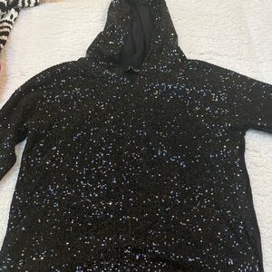 INC International Concepts Black Sequin Jacket